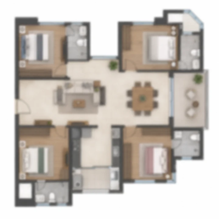 Concorde Electronic City 4 BHK indicative floor plan Concorde Electronic City 4 BHK indicative floor plan